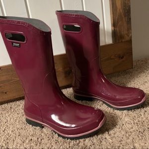 Burgundy Rain Boots